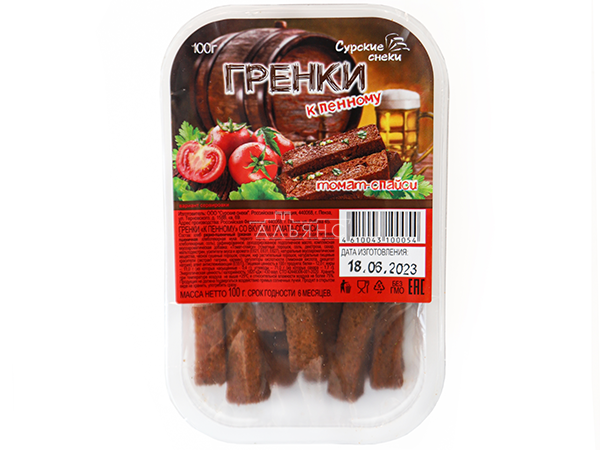 Сурские гренки Томат спайси (100 гр) в Ессентуках