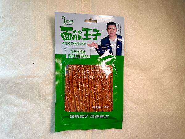 Мучные полоски ЗЕЛЁНЫЕ со вкусом барбекю 76 гр в Ессентуках