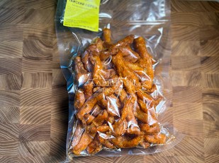 Сырный продукт ФЕРМЕРСКИЙ паутинка  укроп/чеснок: Жареный сыр СПАГЕТТИ 